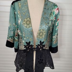 Spencer Alexis Vintage Asian Kimono Lace Sz. Large